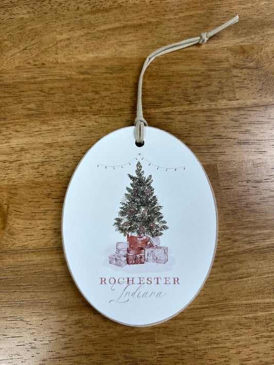 Rochester, Indiana Wooden Ornament