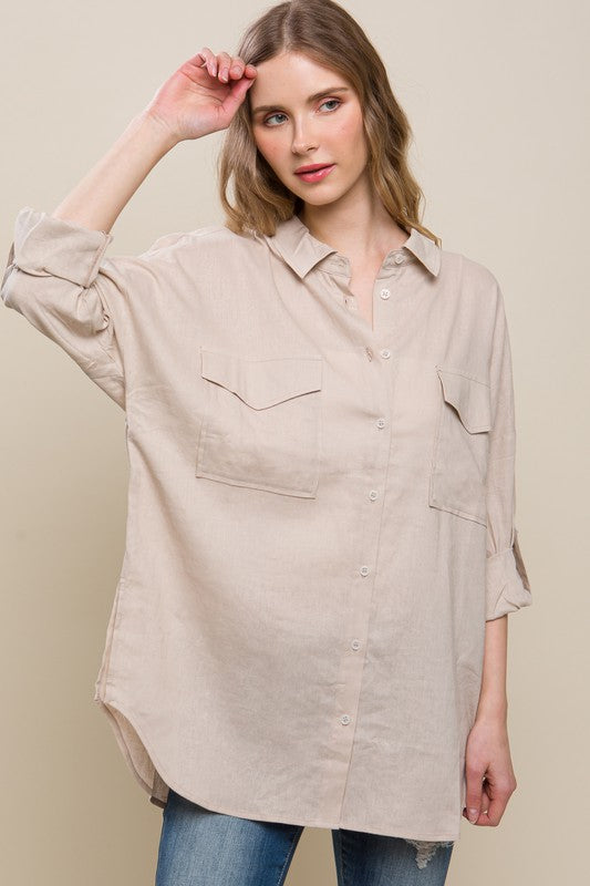 Liliane Linen Top