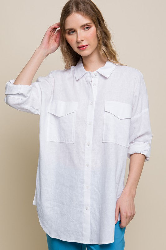 Liliane Linen Top