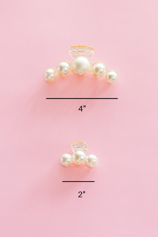 Pearl Hair Claw Clip Set of Two