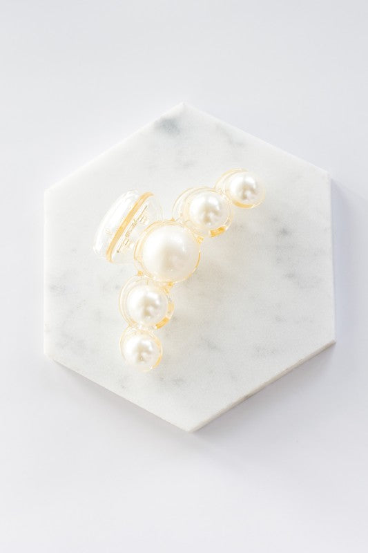 Pearl Hair Claw Clip Set of Two