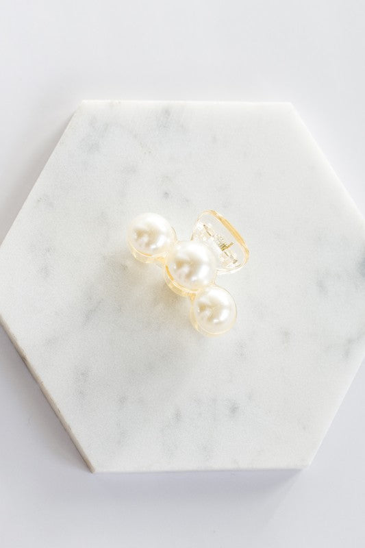 Pearl Hair Claw Clip Set of Two