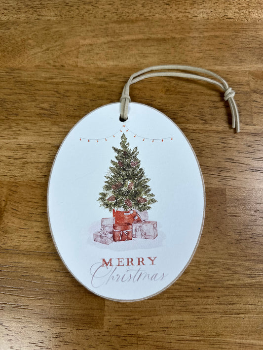 Christmas Ornament, Merry Christmas, Wood, Small Gifts