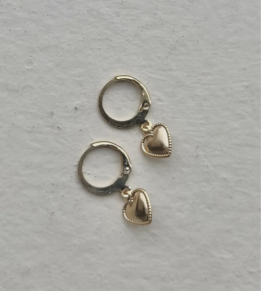 Heart Huggie Earrings Hazelry