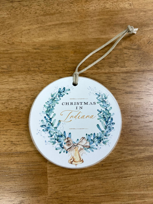 Christmas in Indiana Ornament