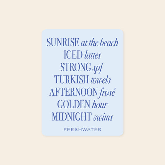 Beach Favorites Vinyl Sticker