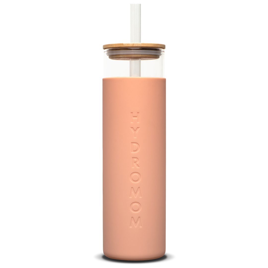 Hydromom Quencher Glass Bottle with Silicone Sleeve